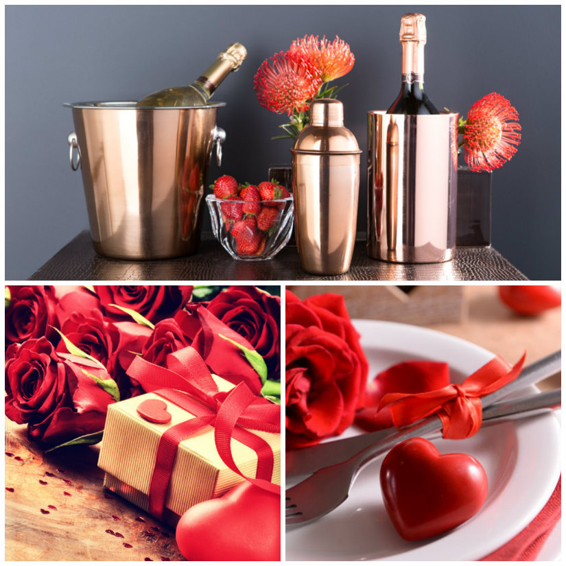 decoración de san valentin con flores