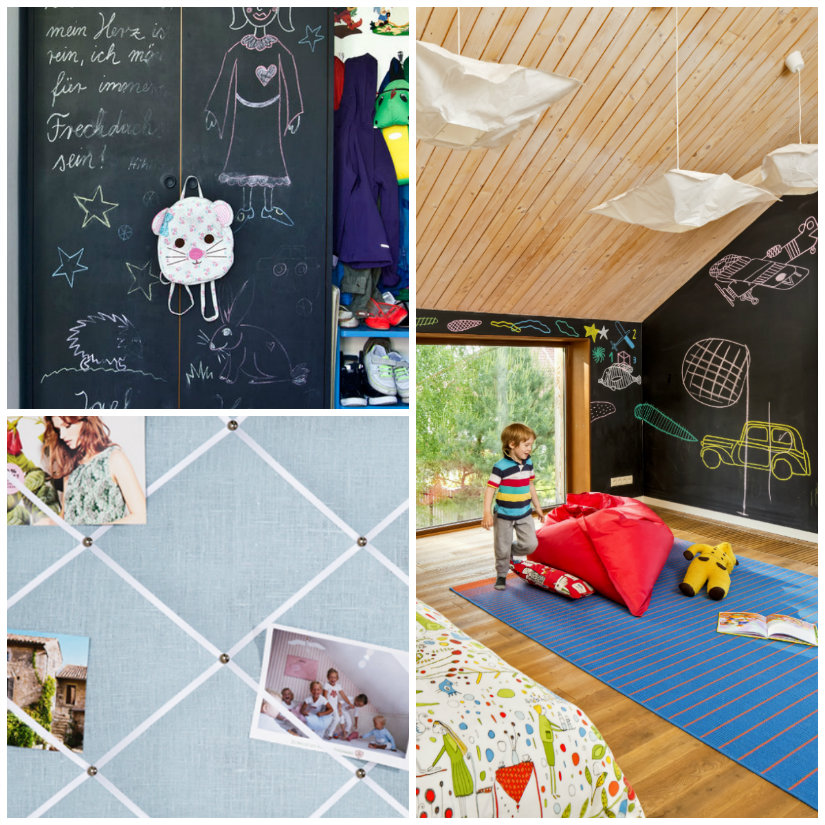 pared de pizarra para niños