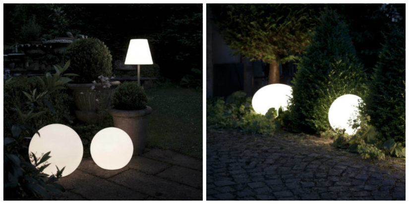 collage patios pequeños luces