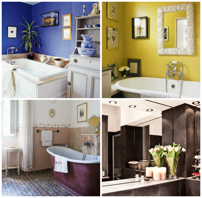 decoración de baños con colores