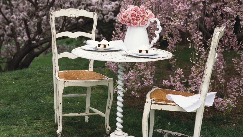 mesa de forja para patio rústico