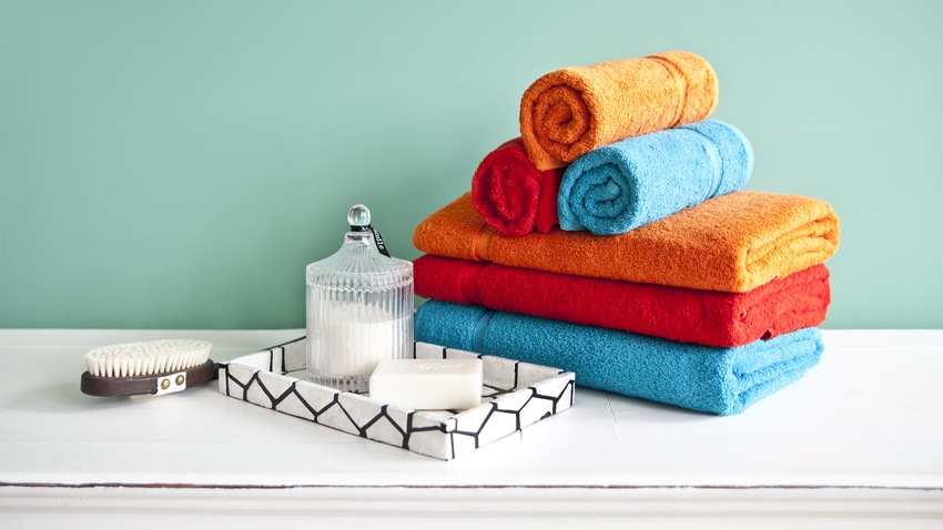 toallas de baño de colores