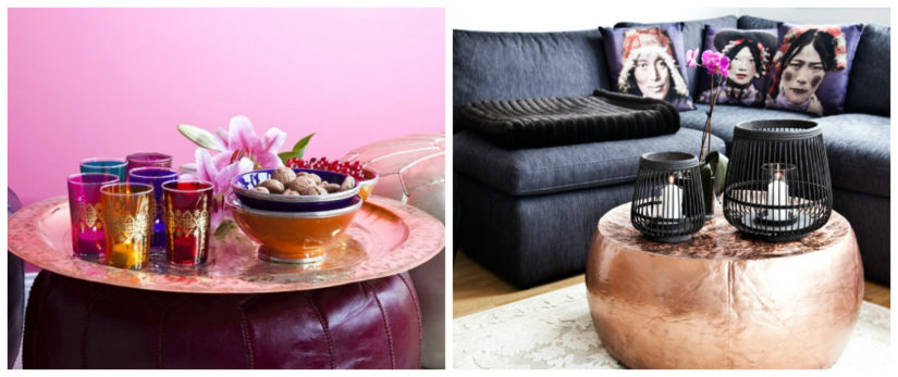 decoración con cobre color