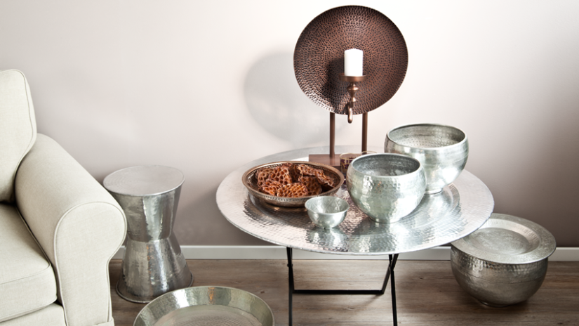 decoración con cobre étnico