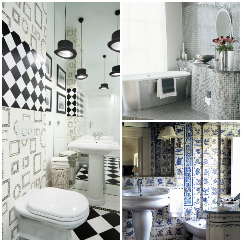 paredes para baños azulejos