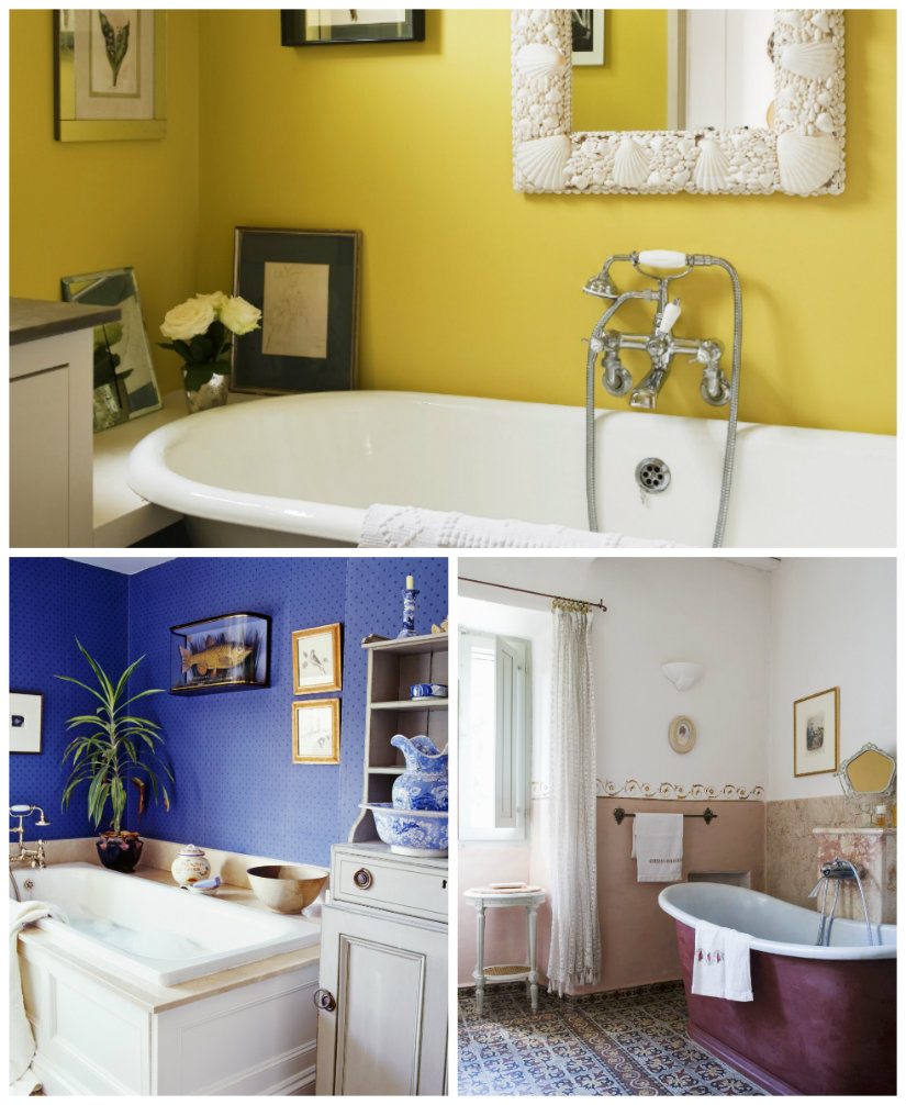 paredes para baños pintura de colores
