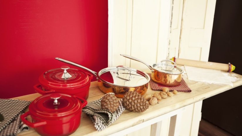 cocinas rústicas modernas rojo