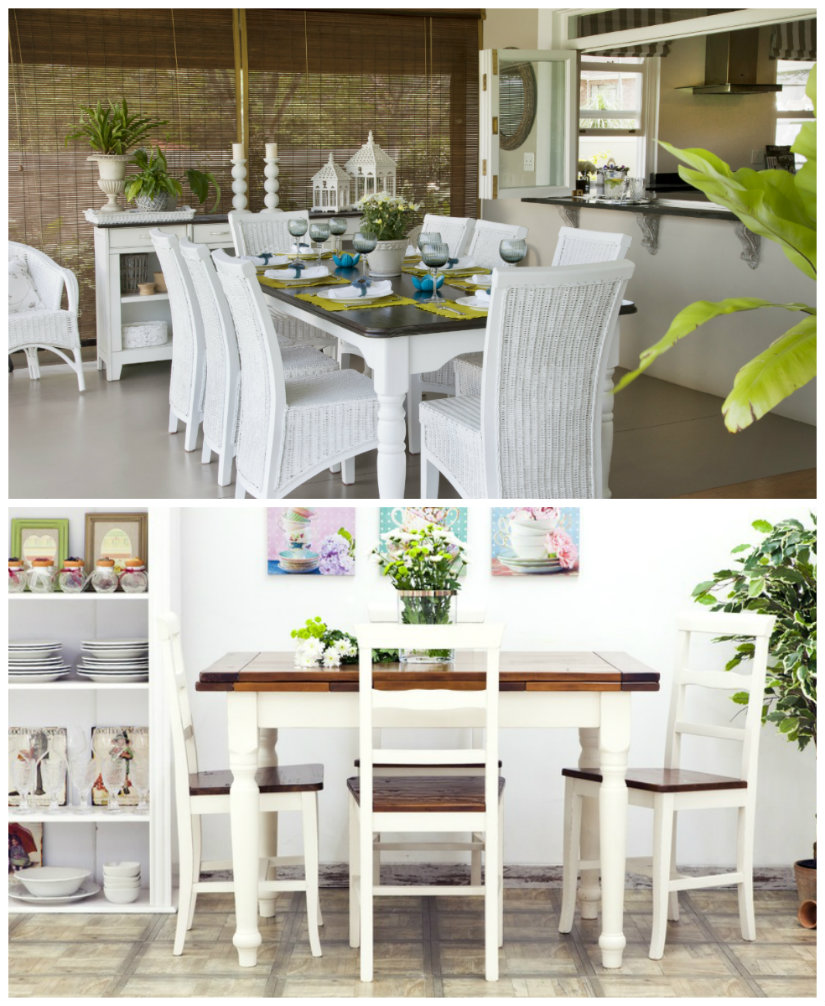 comedor blanco estilo mediterráneo