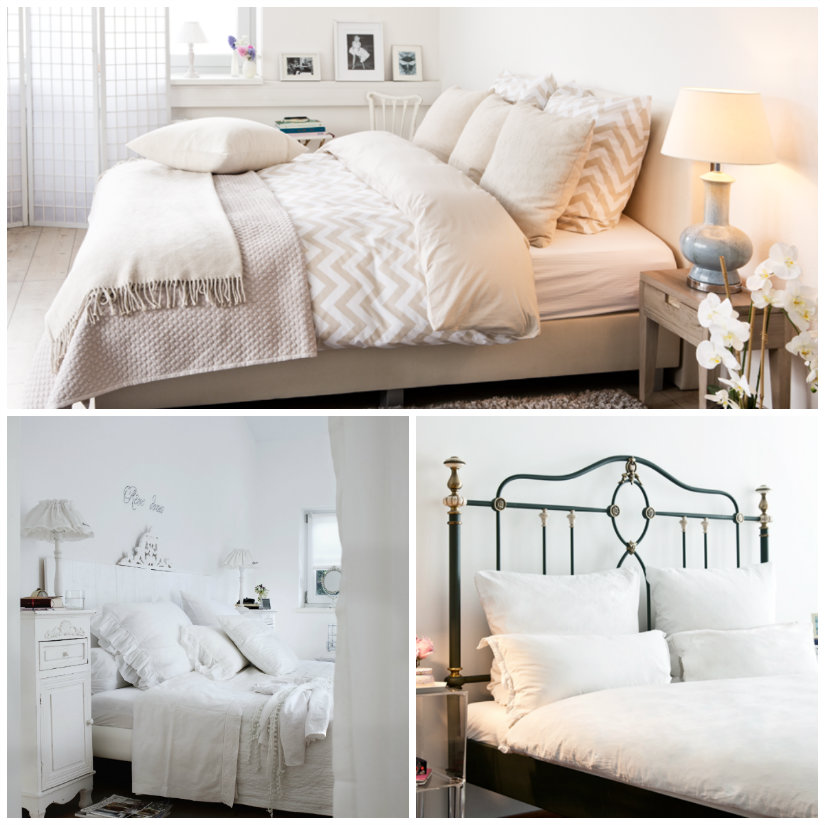 dormitorio de colores blanco