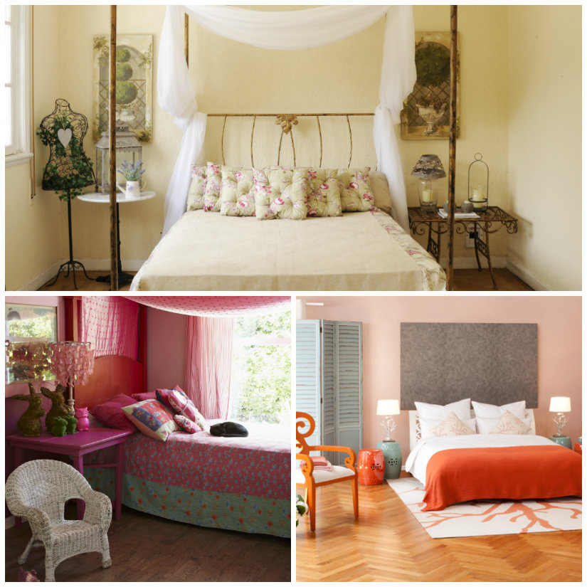 dormitorio de colores cálidos