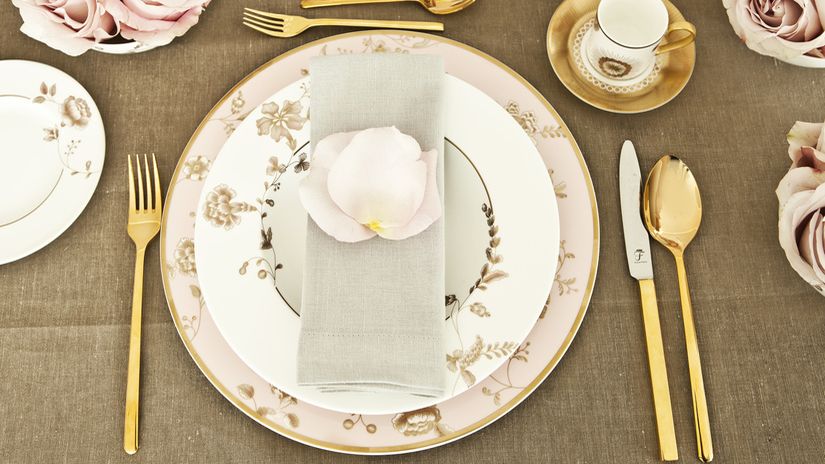 poner la mesa de estilo romantico