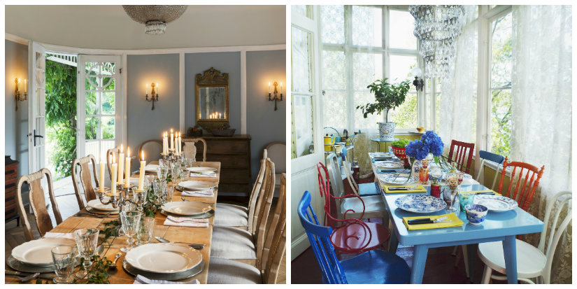 comedor rectangular sillas