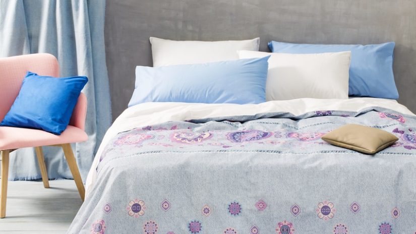 dormitorio en gris color