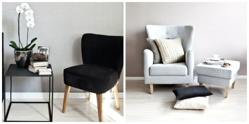 dormitorio en gris pared