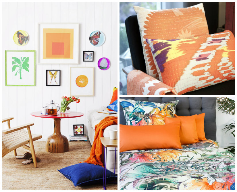 dormitorio naranja accesorios