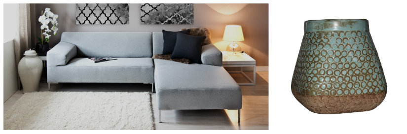 salón gris con vida