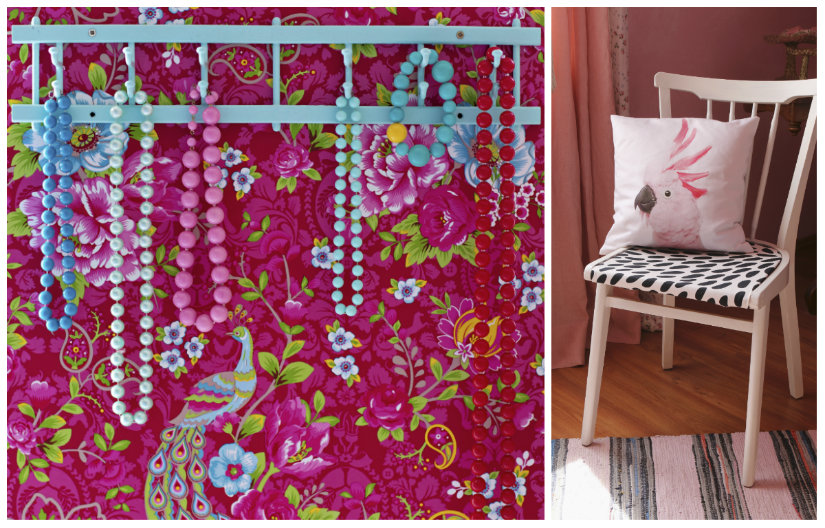 pared rosa femenina