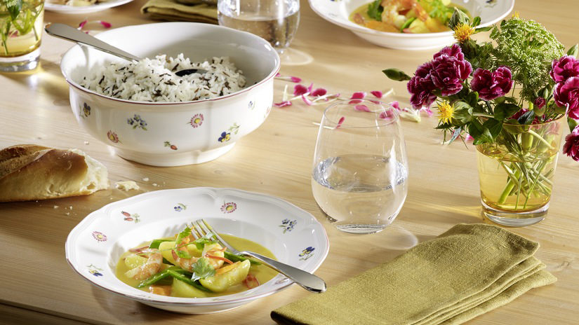 arroz, cazuela, plato