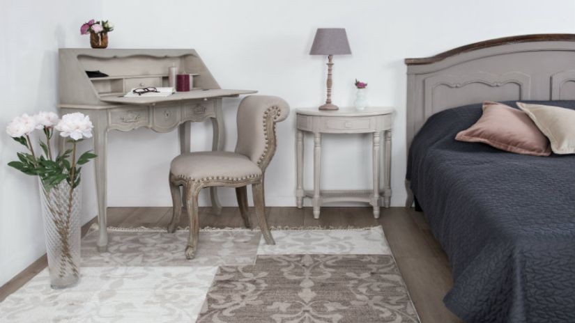 Abat-jour gris pour petite lampe