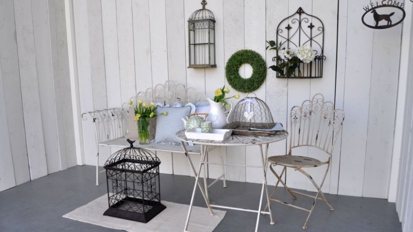 Chaise pliable en fer forgé