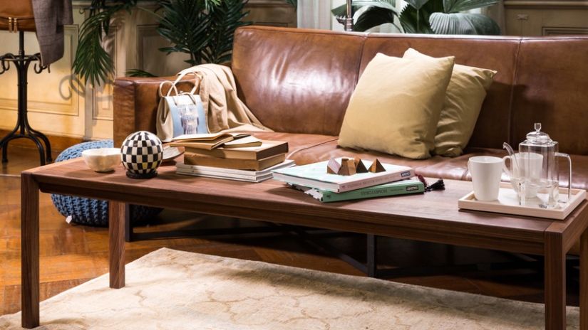 Table basse en bois exotique