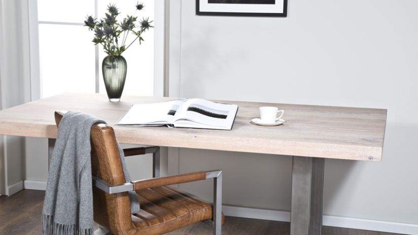 Fauteuil de bureau en cuir marron