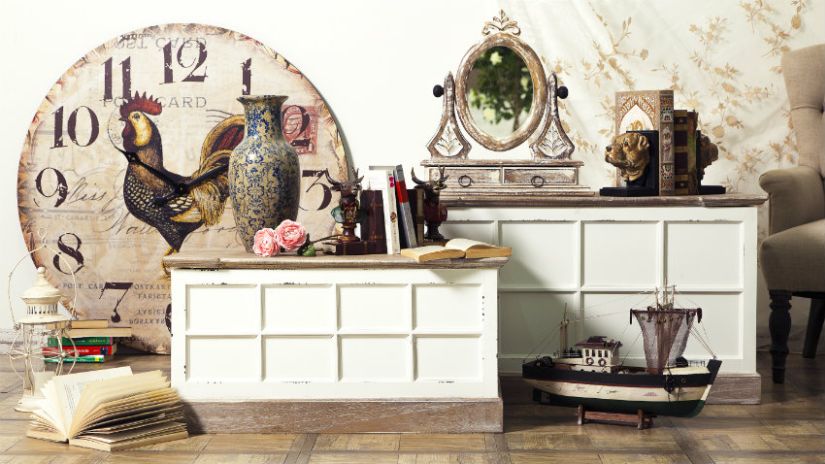 Pendule vintage avec motif de coq