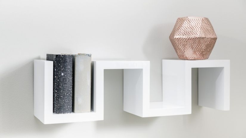 Etagére murale design blanche