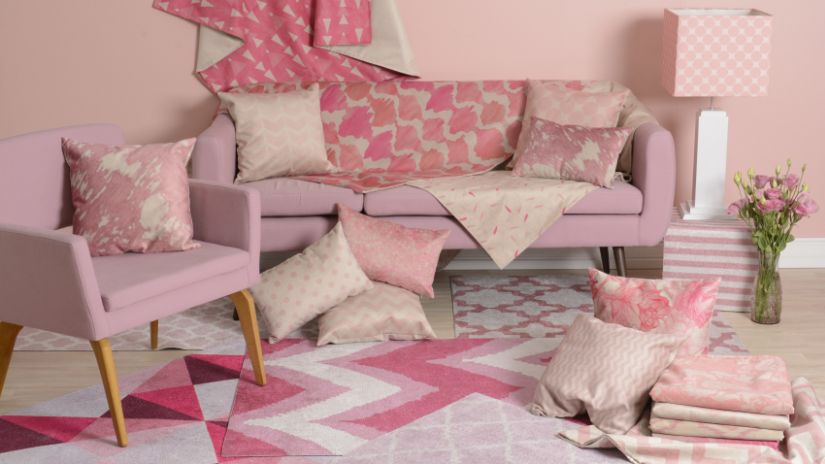 Canapé vintage convertible rose