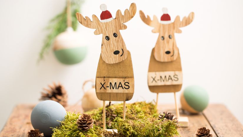 Decoration De Noel Bois Sapin Renne Decoration De Noel Bois Sapin Renne