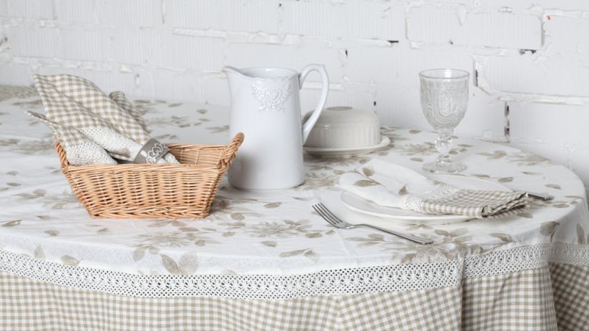 nappe à carreaux en coton
