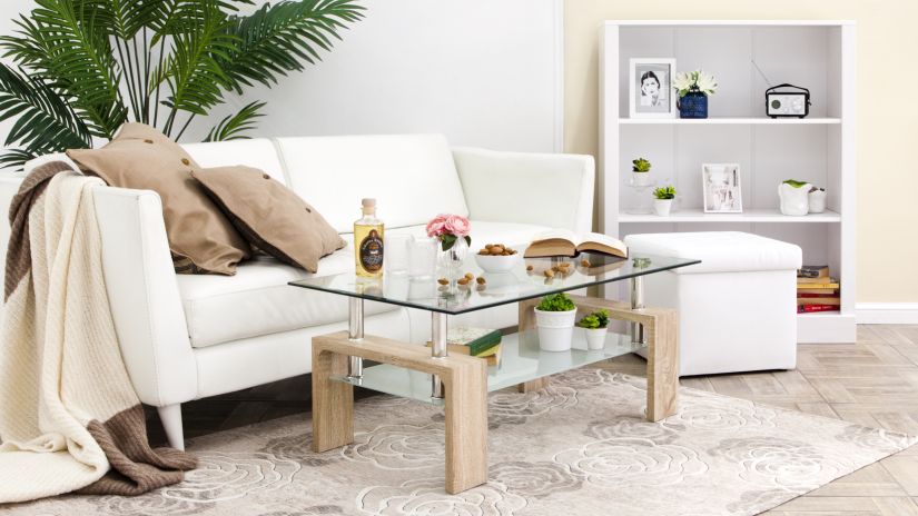 Table de salon en verre