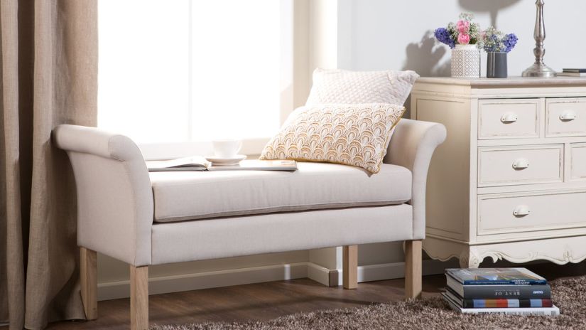 méridienne, banquette, méridienne en lin