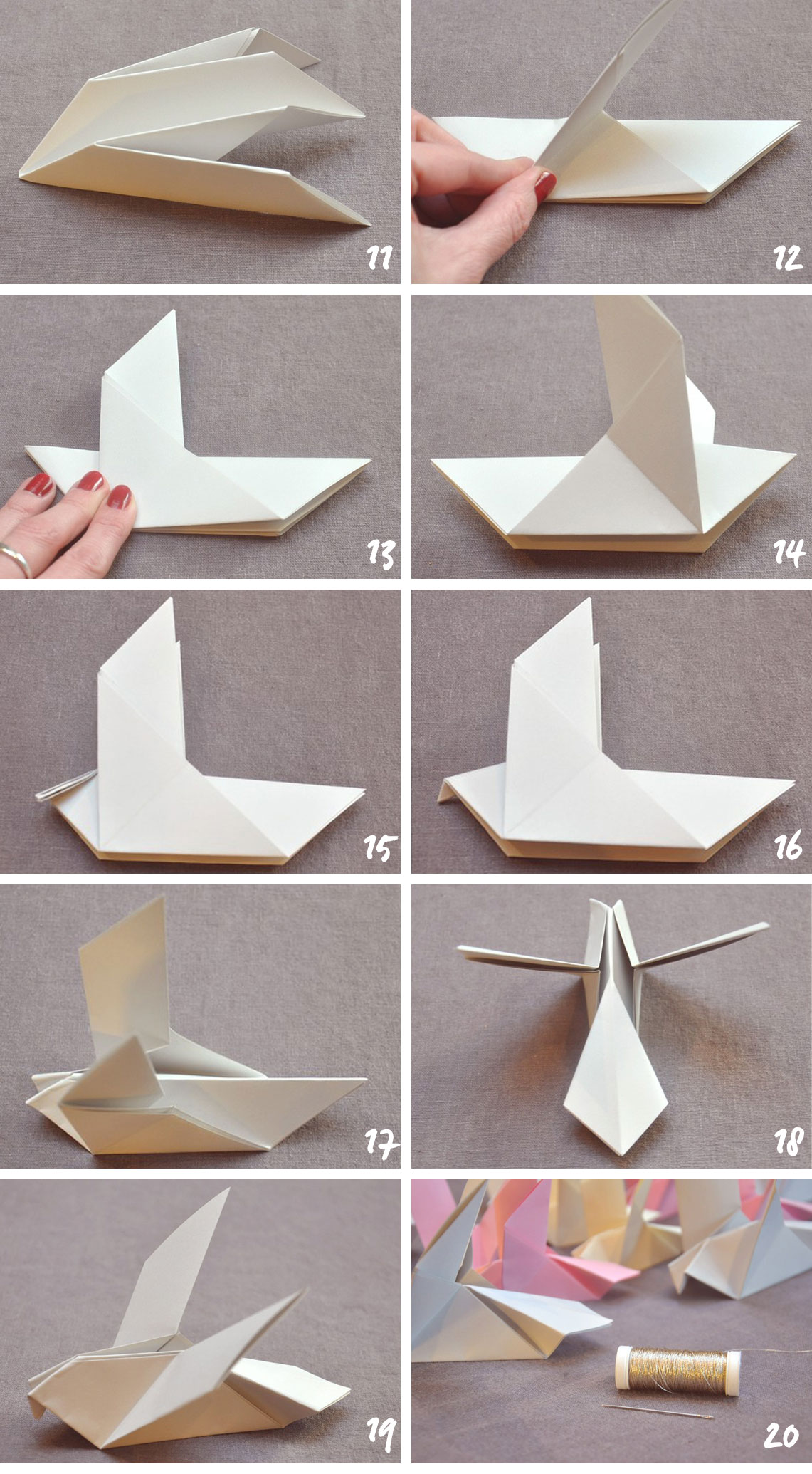 origami oiseau pour deco chambre d'enfant