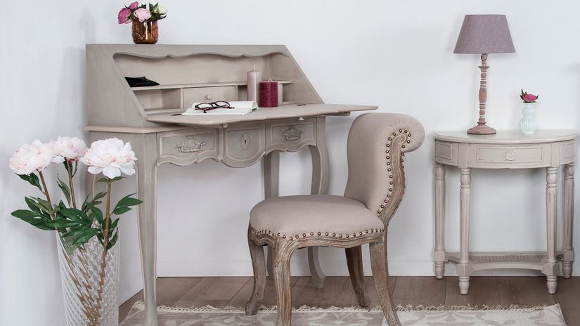 bureau secrétaire, secrétaire en bois, style classique