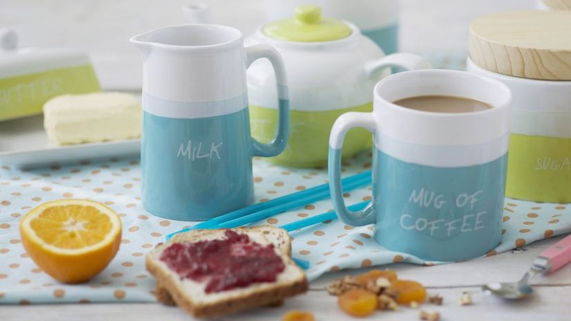 Beurrier design en porcelaine