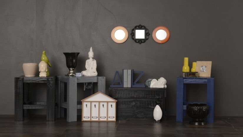 Tabouret bois et déco rustique