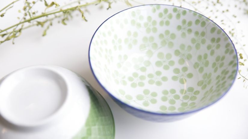 Joli bol vert et blanc