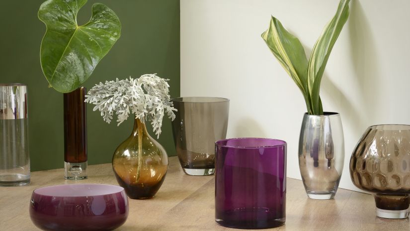 vase violet en verre