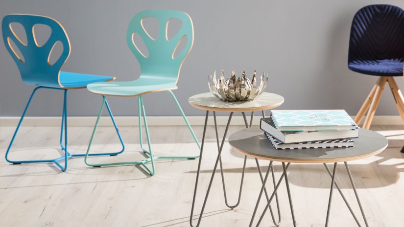 Chaises turquoise design