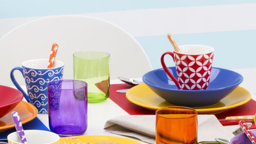 Mug bleu et blanc