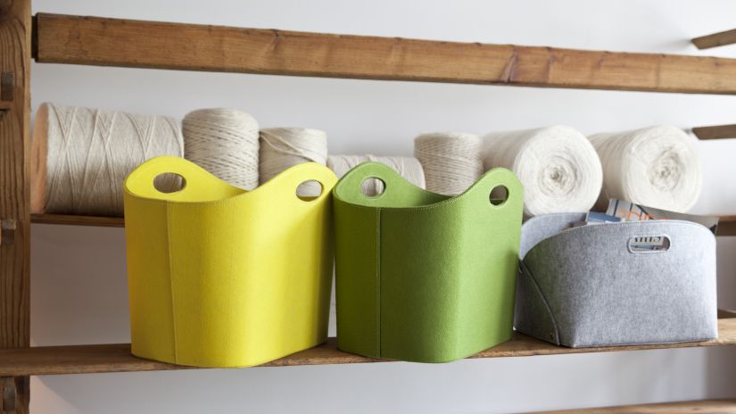 Panier de rangement vert pomme