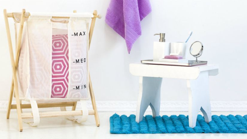 Tapis turquoise pour salle de bain