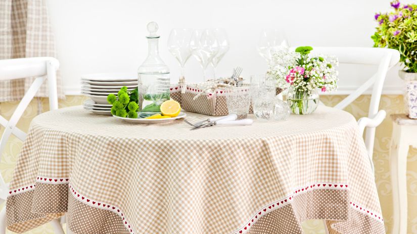 nappe en coton enduit, nappe ovale enduite