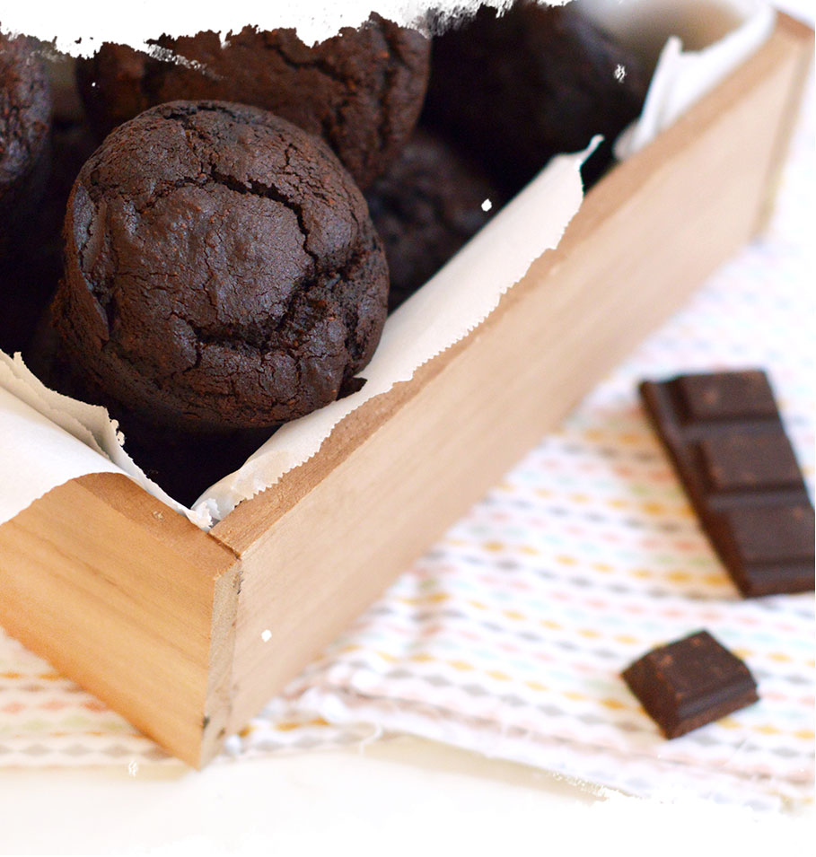 muffins vegan et sans gluten au chocolat de marie, recette vegan, muffins au chocolat