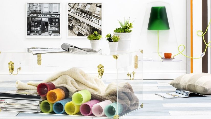 Lampe sur pied verte
