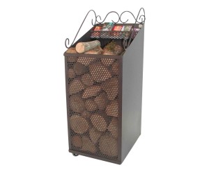 cruccolini, rangement pour bois en fer forgé