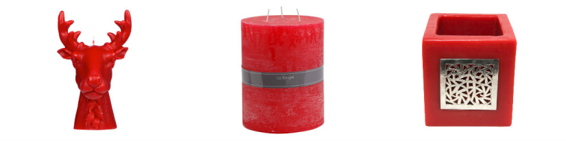 Bougies rouges en cire
