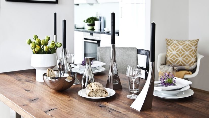 Support de bougie en métal design