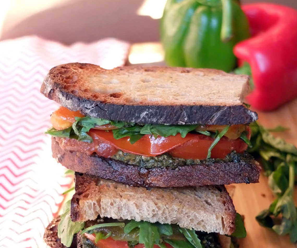 Sandwich végétarien façon taktouka